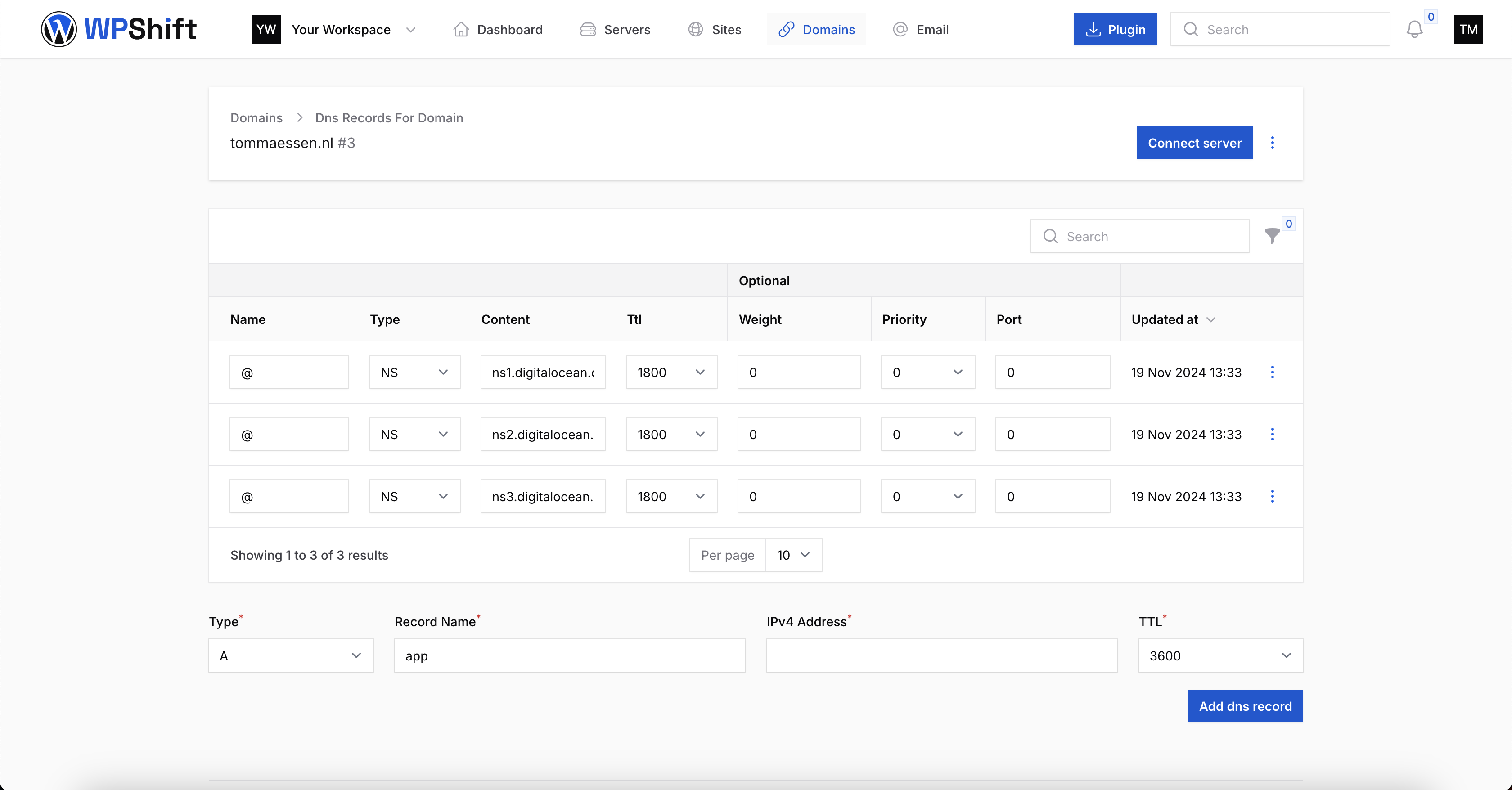 Domain management